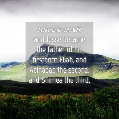 Picture 04 - 1 Chronicles 2:13 WEB - and Jesse became the father of his firstborn - Bible Verse Picture