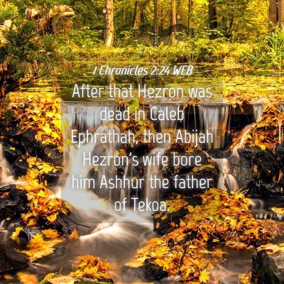 Picture 04 - 1 Chronicles 2:24 WEB - After that Hezron was dead in Caleb Ephrathah, - Bible Verse Picture
