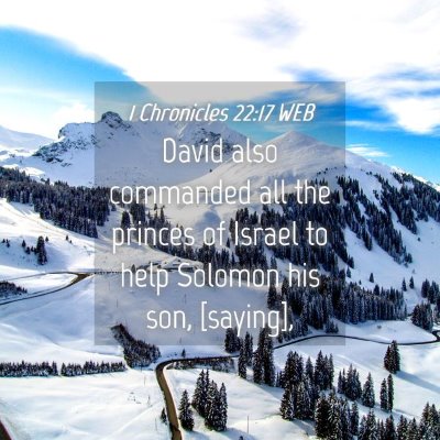 Picture 04 - 1 Chronicles 22:17 WEB - David also commanded all the princes of Israel to - Bible Verse Picture