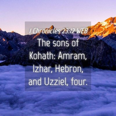 Picture 04 - 1 Chronicles 23:12 WEB - The sons of Kohath: Amram, Izhar, Hebron, and - Bible Verse Picture