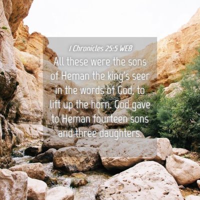 Picture 04 - 1 Chronicles 25:5 WEB - All these were the sons of Heman the king's seer - Bible Verse Picture