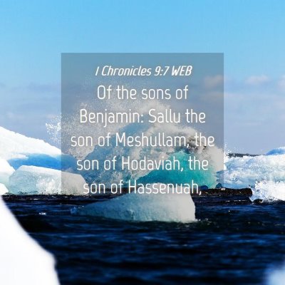 Picture 04 - 1 Chronicles 9:7 WEB - Of the sons of Benjamin: Sallu the son of - Bible Verse Picture