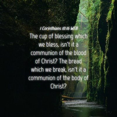 Picture 04 - 1 Corinthians 10:16 WEB - The cup of blessing which we bless, isn't it a - Bible Verse Picture
