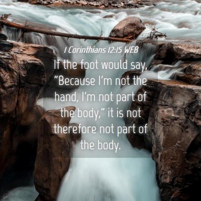 Picture 04 - 1 Corinthians 12:15 WEB - If the foot would say, 