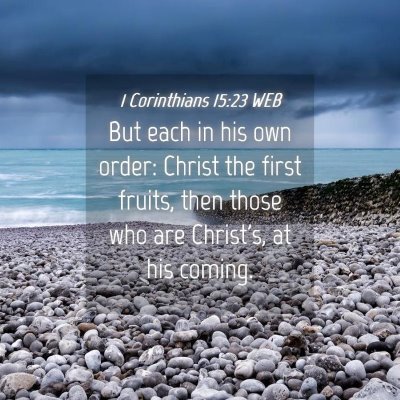 Picture 04 - 1 Corinthians 15:23 WEB - But each in his own order: Christ the first - Bible Verse Picture