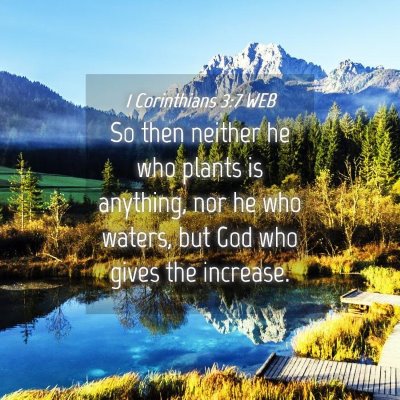 Picture 04 - 1 Corinthians 3:7 WEB - So then neither he who plants is anything, nor he - Bible Verse Picture