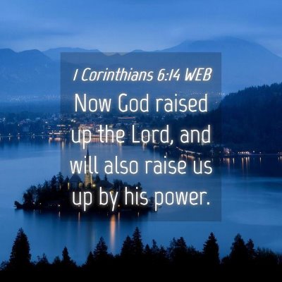Picture 04 - 1 Corinthians 6:14 WEB - Now God raised up the Lord, and will also raise - Bible Verse Picture