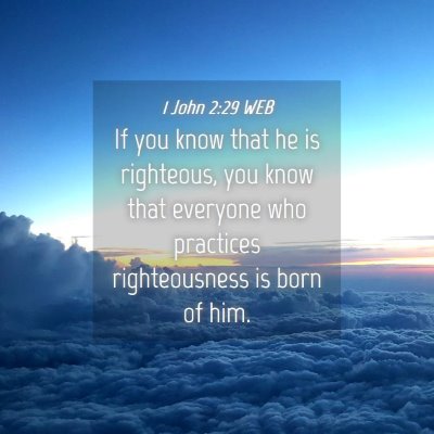 Picture 04 - 1 John 2:29 WEB - If you know that he is righteous, you know that - Bible Verse Picture