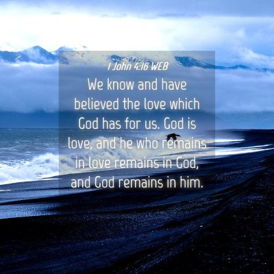 Picture 04 - 1 John 4:16 WEB - We know and have believed the love which God has - Bible Verse Picture