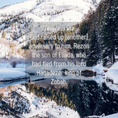 Picture 04 - 1 Kings 11:23 WEB - God raised up [another] adversary to him, Rezon - Bible Verse Picture
