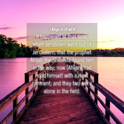 Picture 04 - 1 Kings 11:29 WEB - It happened at that time, when Jeroboam went out - Bible Verse Picture