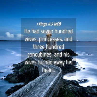 Picture 04 - 1 Kings 11:3 WEB - He had seven hundred wives, princesses, and three - Bible Verse Picture