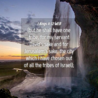 Picture 04 - 1 Kings 11:32 WEB - (but he shall have one tribe, for my servant - Bible Verse Picture