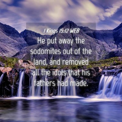 Picture 04 - 1 Kings 15:12 WEB - He put away the sodomites out of the land, and - Bible Verse Picture