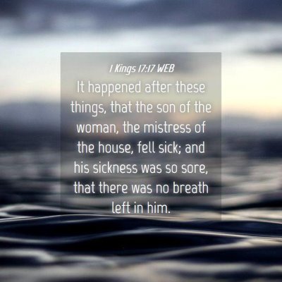 Picture 04 - 1 Kings 17:17 WEB - It happened after these things, that the son of - Bible Verse Picture