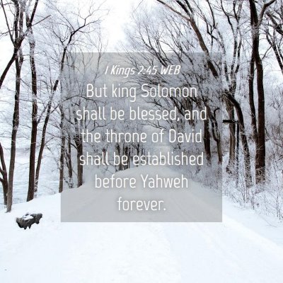Picture 04 - 1 Kings 2:45 WEB - But king Solomon shall be blessed, and the throne - Bible Verse Picture