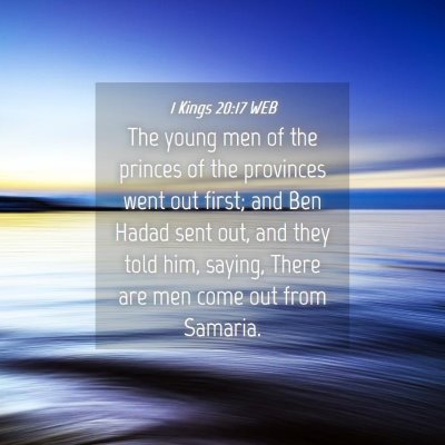 Picture 04 - 1 Kings 20:17 WEB - The young men of the princes of the provinces - Bible Verse Picture