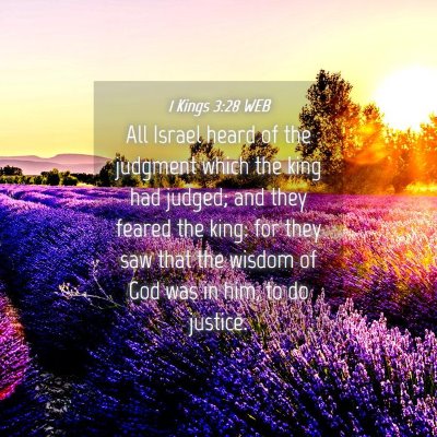 Picture 04 - 1 Kings 3:28 WEB - All Israel heard of the judgment which the king - Bible Verse Picture
