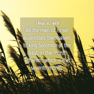 Picture 04 - 1 Kings 8:2 WEB - All the men of Israel assembled themselves to - Bible Verse Picture