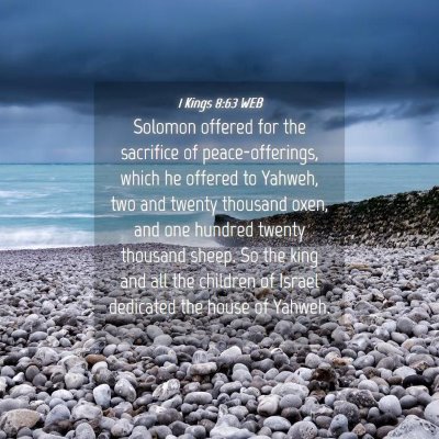 Picture 04 - 1 Kings 8:63 WEB - Solomon offered for the sacrifice of - Bible Verse Picture