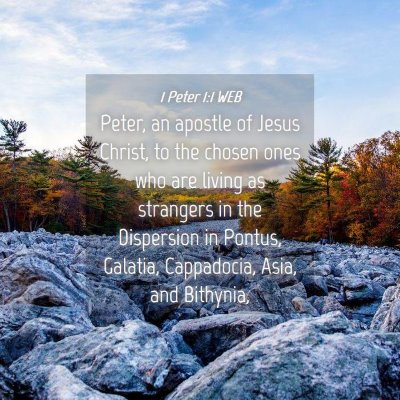 Picture 04 - 1 Peter 1:1 WEB - Peter, an apostle of Jesus Christ, to the chosen - Bible Verse Picture