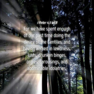Picture 04 - 1 Peter 4:3 WEB - For we have spent enough of our past time doing - Bible Verse Picture