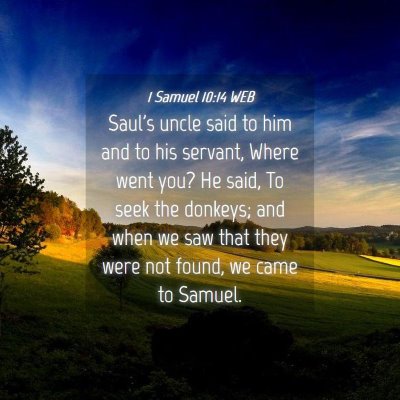 Picture 04 - 1 Samuel 10:14 WEB - Saul's uncle said to him and to his servant, - Bible Verse Picture