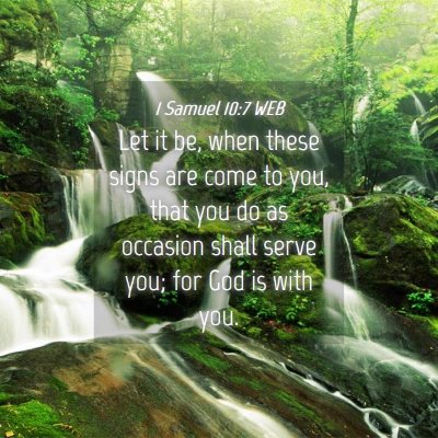 Picture 04 - 1 Samuel 10:7 WEB - Let it be, when these signs are come to you, that - Bible Verse Picture