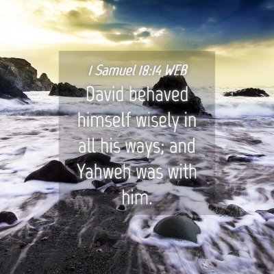 Picture 04 - 1 Samuel 18:14 WEB - David behaved himself wisely in all his ways; and - Bible Verse Picture