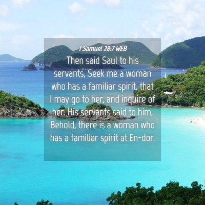 Picture 04 - 1 Samuel 28:7 WEB - Then said Saul to his servants, Seek me a woman - Bible Verse Picture