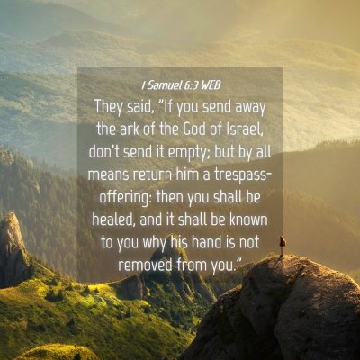 Picture 04 - 1 Samuel 6:3 WEB - They said, 
