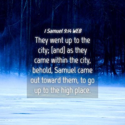 Picture 04 - 1 Samuel 9:14 WEB - They went up to the city; [and] as they came - Bible Verse Picture