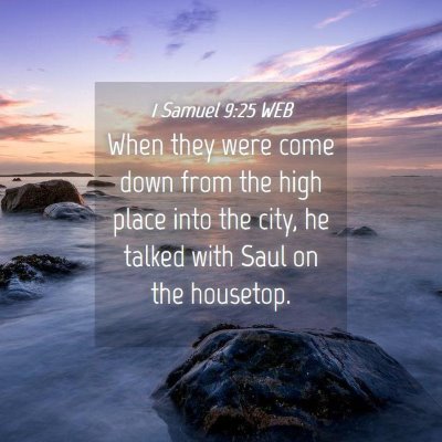 Picture 04 - 1 Samuel 9:25 WEB - When they were come down from the high place into - Bible Verse Picture
