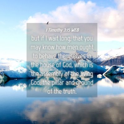 Picture 04 - 1 Timothy 3:15 WEB - but if I wait long, that you may know how men - Bible Verse Picture