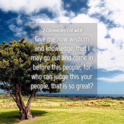 Picture 04 - 2 Chronicles 1:10 WEB - Give me now wisdom and knowledge, that I may go - Bible Verse Picture