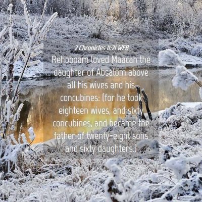 Picture 04 - 2 Chronicles 11:21 WEB - Rehoboam loved Maacah the daughter of Absalom - Bible Verse Picture