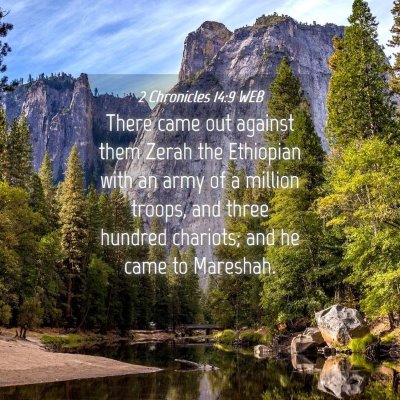 Picture 04 - 2 Chronicles 14:9 WEB - There came out against them Zerah the Ethiopian - Bible Verse Picture