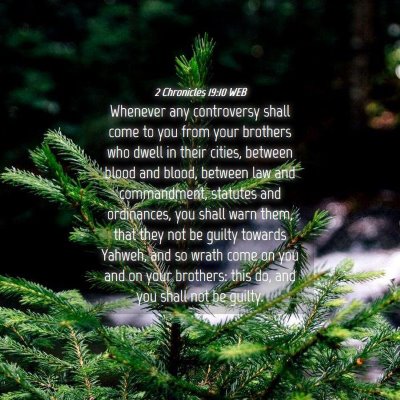 Picture 04 - 2 Chronicles 19:10 WEB - Whenever any controversy shall come to you from - Bible Verse Picture