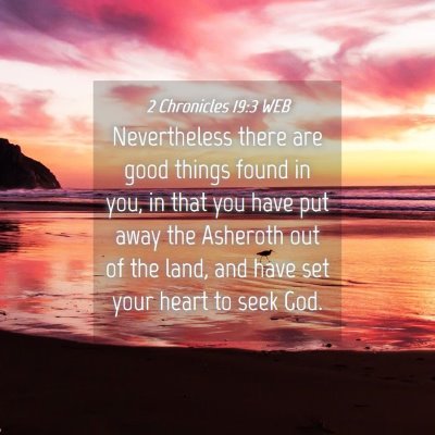 Picture 04 - 2 Chronicles 19:3 WEB - Nevertheless there are good things found in you, - Bible Verse Picture