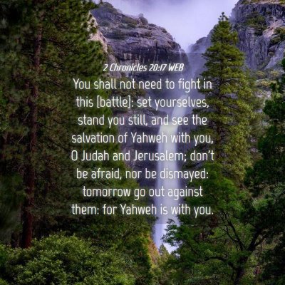 Picture 04 - 2 Chronicles 20:17 WEB - You shall not need to fight in this [battle]: set - Bible Verse Picture