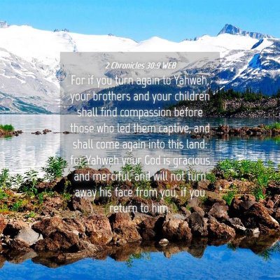 Picture 04 - 2 Chronicles 30:9 WEB - For if you turn again to Yahweh, your brothers - Bible Verse Picture