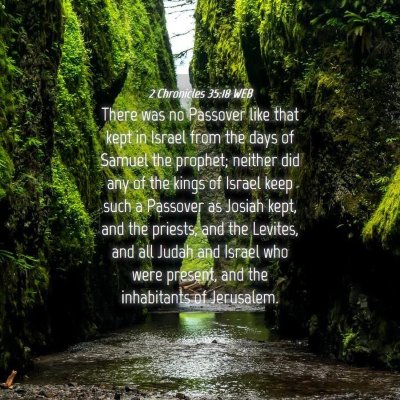 Picture 04 - 2 Chronicles 35:18 WEB - There was no Passover like that kept in Israel - Bible Verse Picture