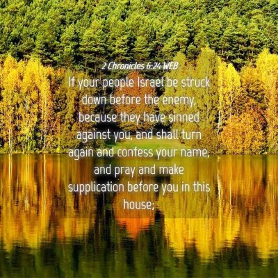Picture 04 - 2 Chronicles 6:24 WEB - If your people Israel be struck down before the - Bible Verse Picture