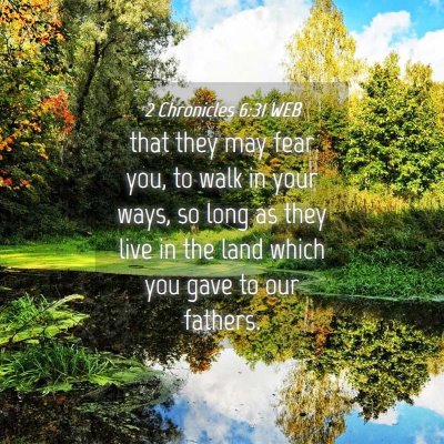 Picture 04 - 2 Chronicles 6:31 WEB - that they may fear you, to walk in your ways, so - Bible Verse Picture
