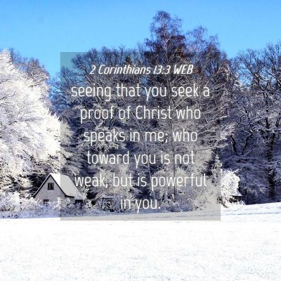 Picture 04 - 2 Corinthians 13:3 WEB - seeing that you seek a proof of Christ who speaks - Bible Verse Picture