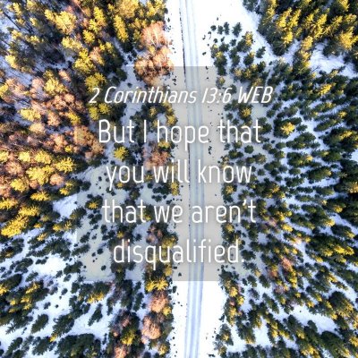 Picture 04 - 2 Corinthians 13:6 WEB - But I hope that you will know that we aren't - Bible Verse Picture