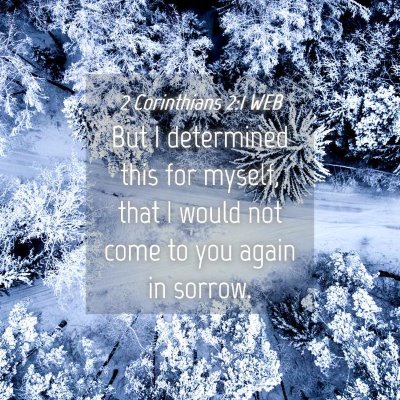 Picture 04 - 2 Corinthians 2:1 WEB - But I determined this for myself, that I would - Bible Verse Picture