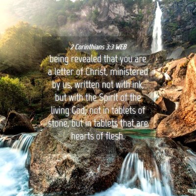 Picture 04 - 2 Corinthians 3:3 WEB - being revealed that you are a letter of Christ, - Bible Verse Picture