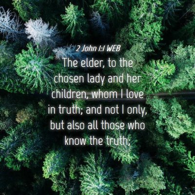 Picture 04 - 2 John 1:1 WEB - The elder, to the chosen lady and her children, - Bible Verse Picture