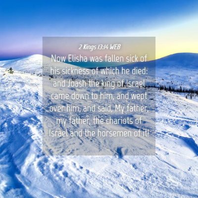 Picture 04 - 2 Kings 13:14 WEB - Now Elisha was fallen sick of his sickness of - Bible Verse Picture